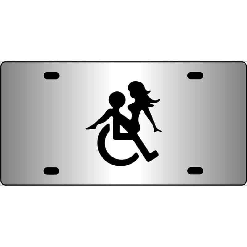 Handicap Sex Mirror License Plate