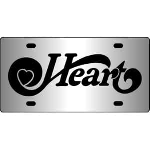 Heart Band Logo Mirror License Plate
