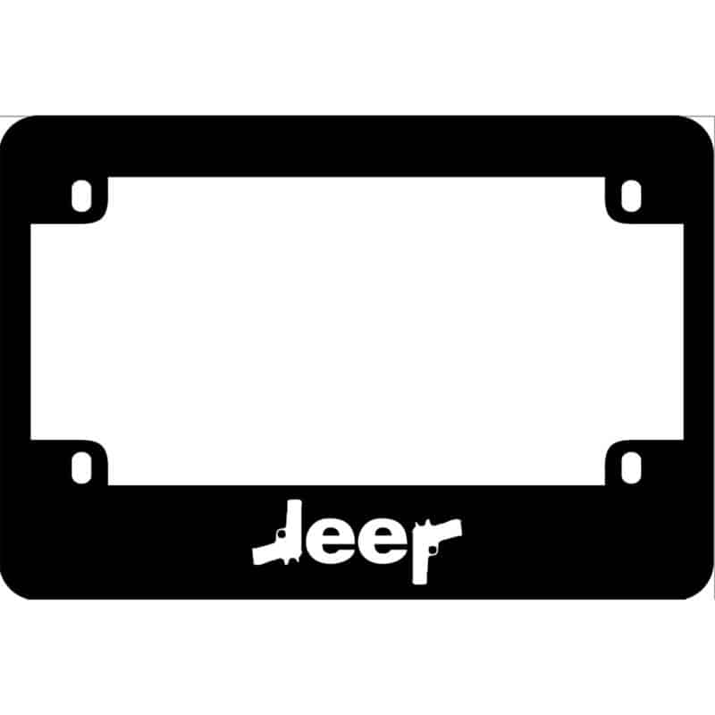 Jeep Guns Motorcycle License Frame