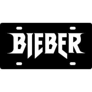 Justin Bieber License Plate