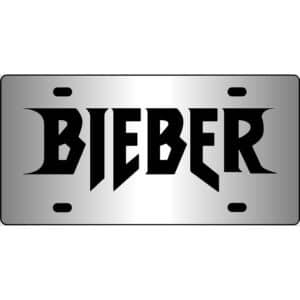 Justin Bieber Mirror License Plate