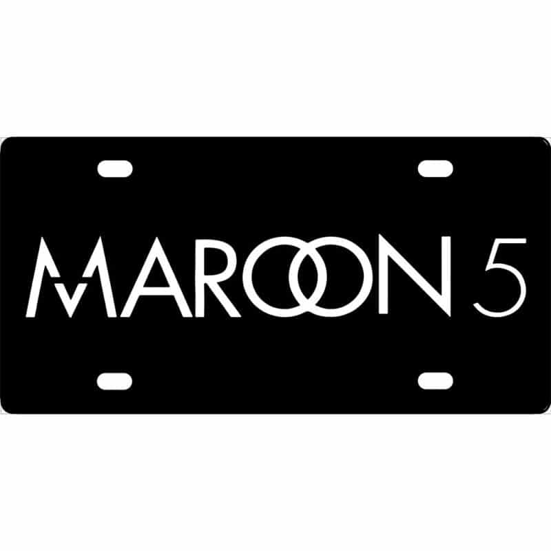 Maroon 5 License Plate