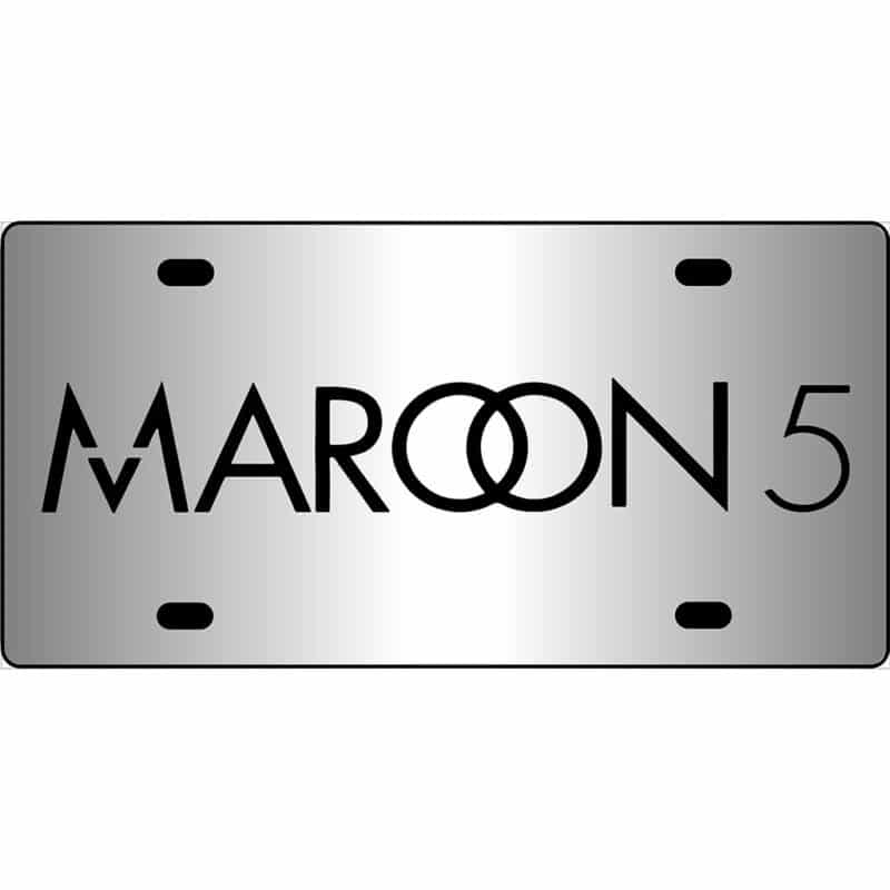 Maroon 5 Mirror License Plate