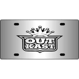 OutKast Logo Mirror License Plate