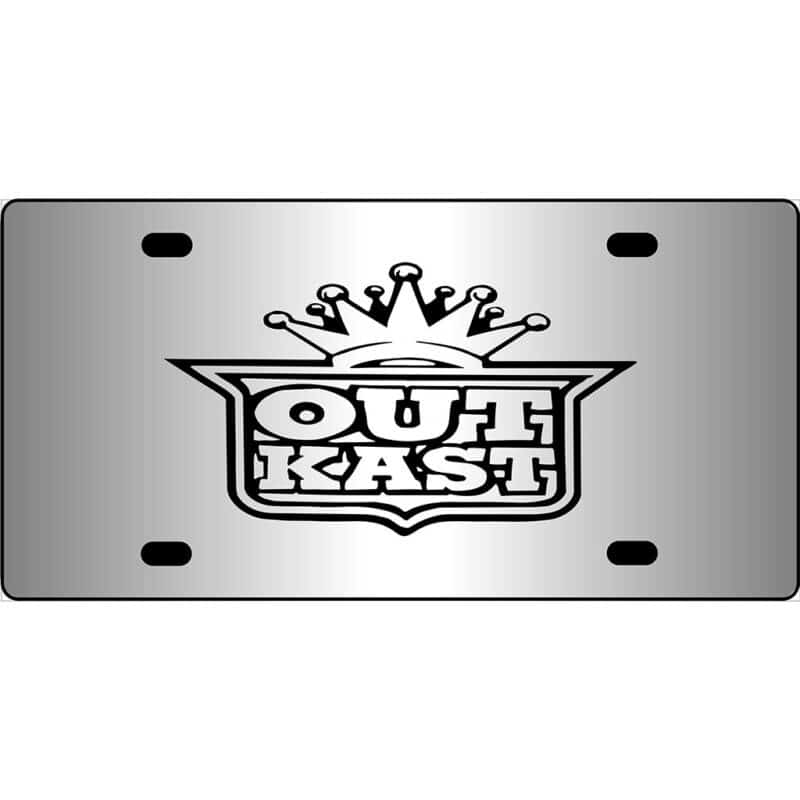 OutKast Logo Mirror License Plate