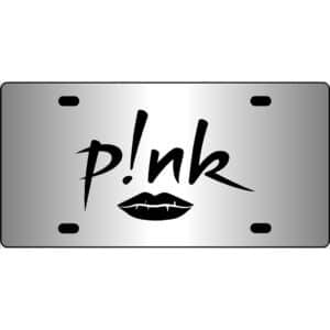 Pink Singer Mirror License Plate