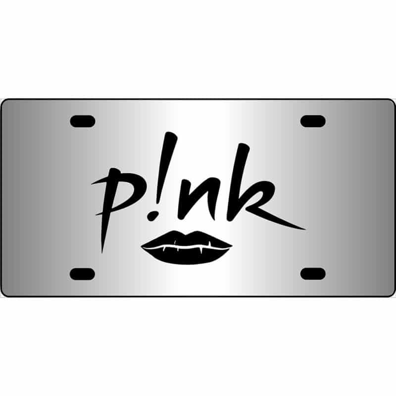 Pink Singer Mirror License Plate