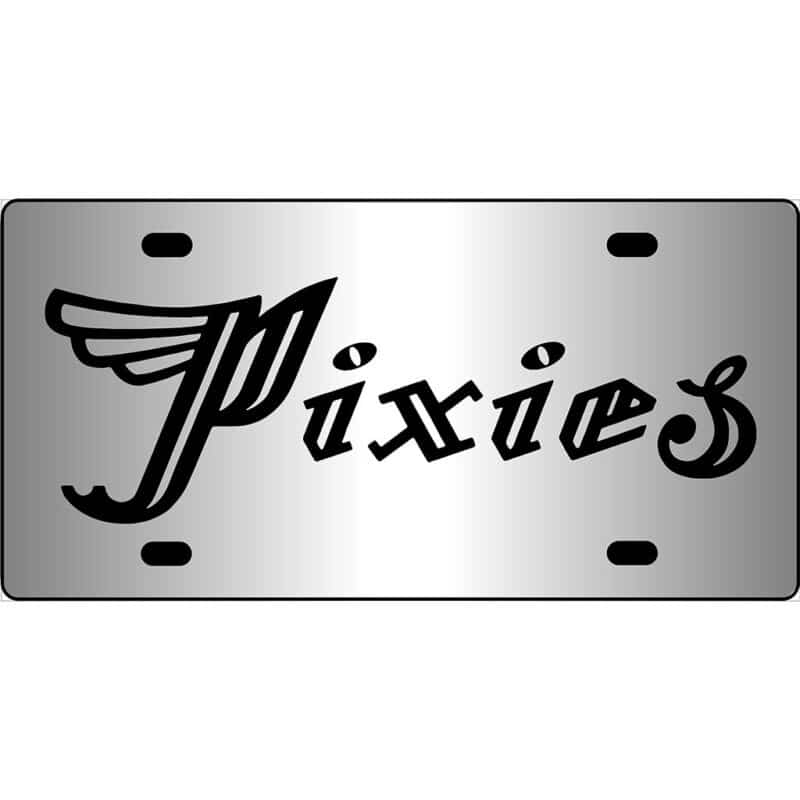 Pixies Band Logo Mirror License Plate