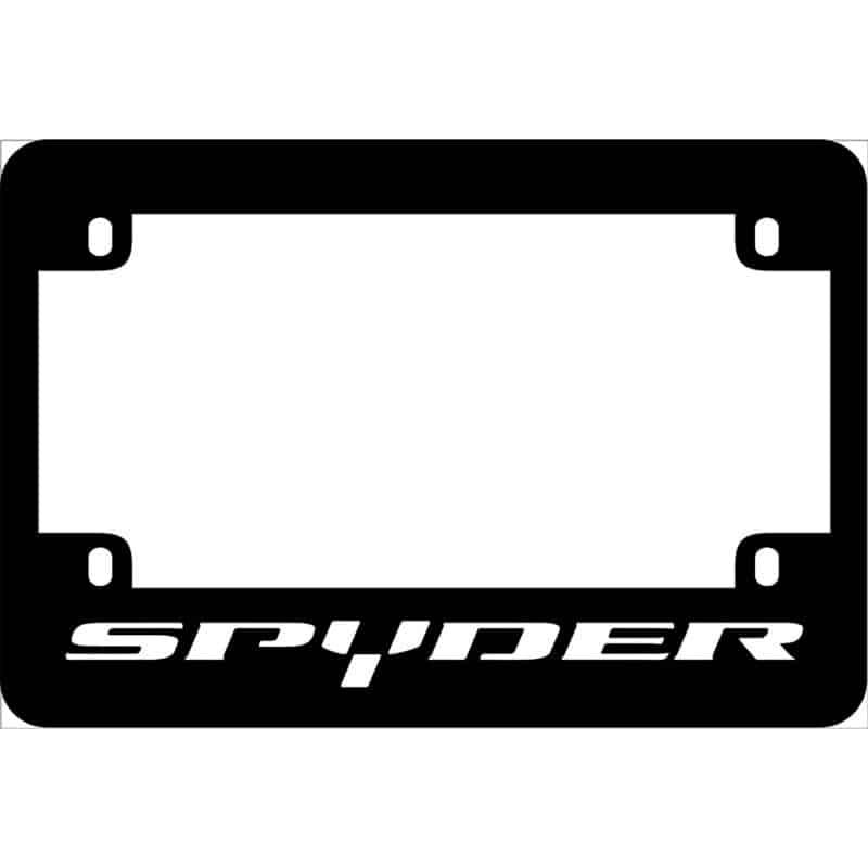 Spyder Logo Motorcycle License Frame