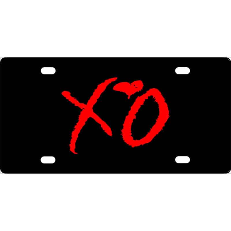 The Weeknd Hugs Kisses-License-Plate