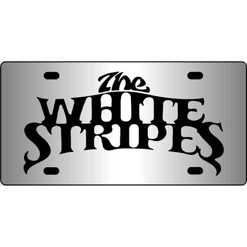 The White Stripes Band Mirror License Plate