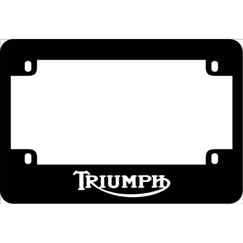 Triumph Logo Motorcycle License Frame