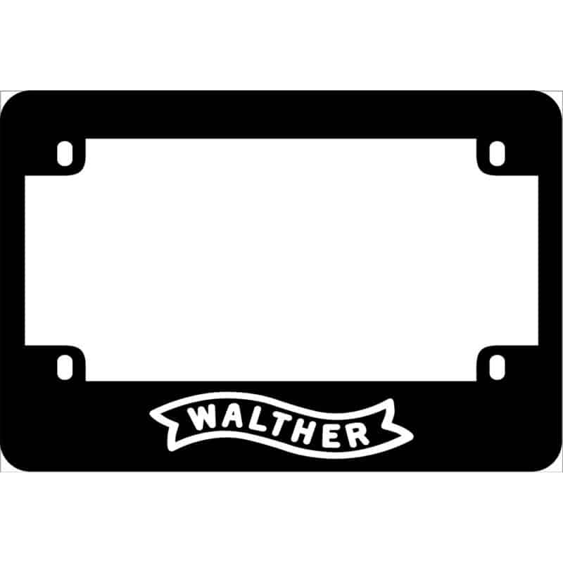 Walther Arms Motorcycle License Frame