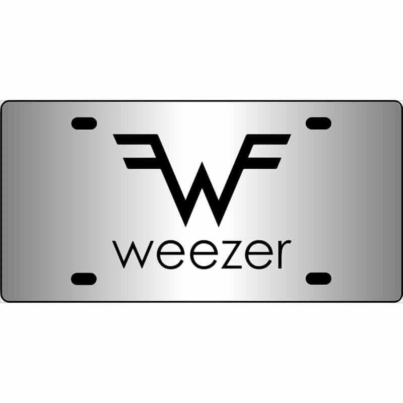 Weezer Band Logo Mirror License Plate