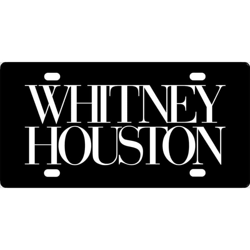 Whitney Houston License Plate