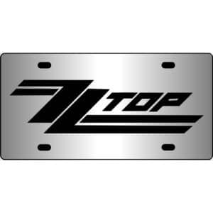 ZZ Top Logo Mirror License Plate