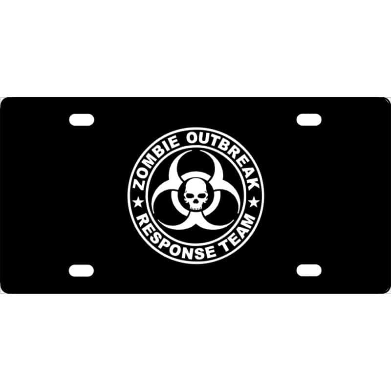 Zombie Outbreak Response Team License Plate