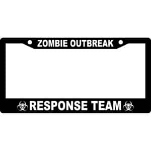 Zombie Outbreak Response Team License Plate Frame