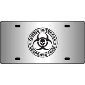 Zombie Outbreak Response Team Mirror License Plate