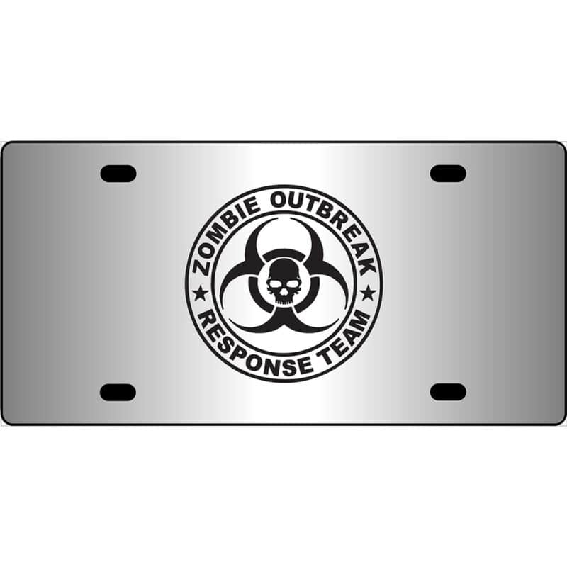 Zombie Outbreak Response Team Mirror License Plate