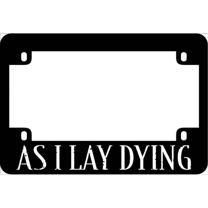 As I Lay Dying Band Motorcycle License Frame