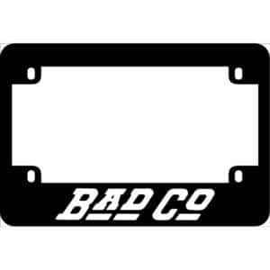 Bad Company Band Logo Motorcycle License Frame