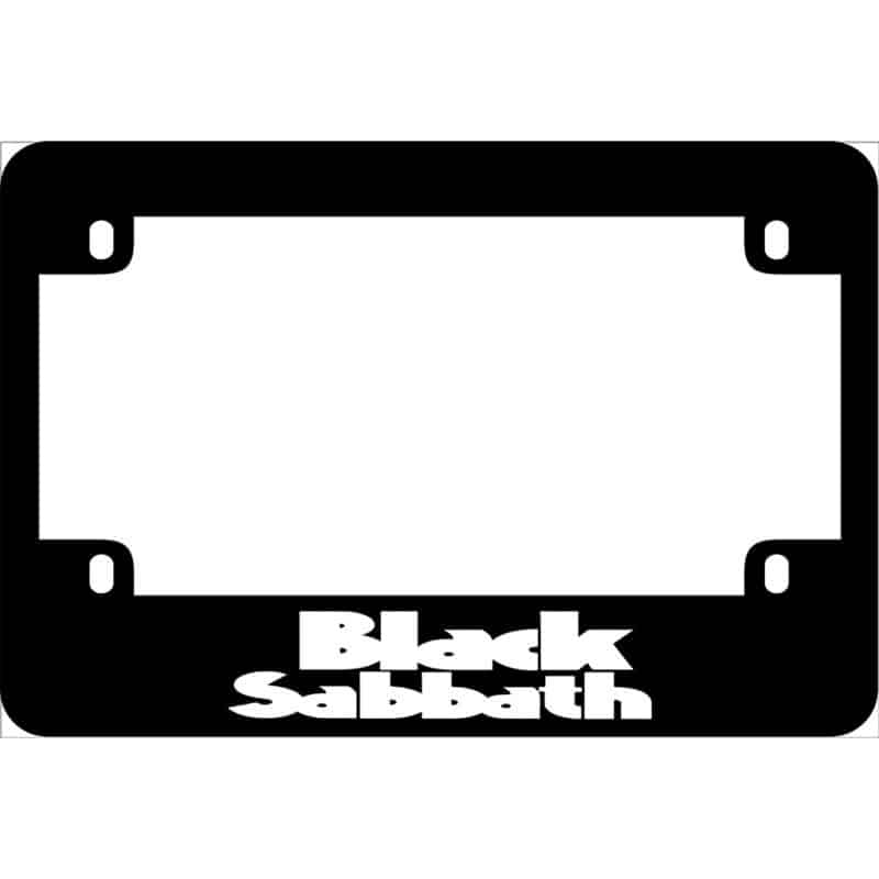 Black Sabbath Band Motorcycle License Frame