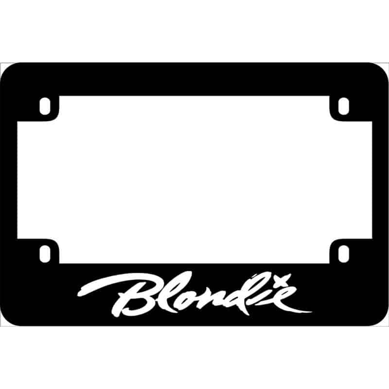 Blondie Logo Motorcycle License Frame