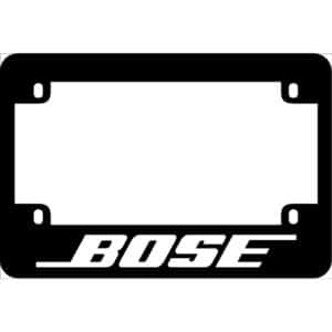 Bose Logo Motorcycle License Frame