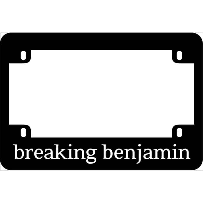 Breaking Benjamin Band Logo Motorcycle License Frame