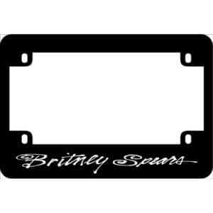 Britney Spears Motorcycle License Frame