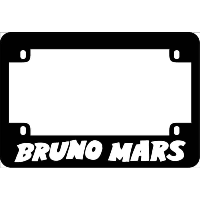 Bruno Mars Motorcycle License Frame