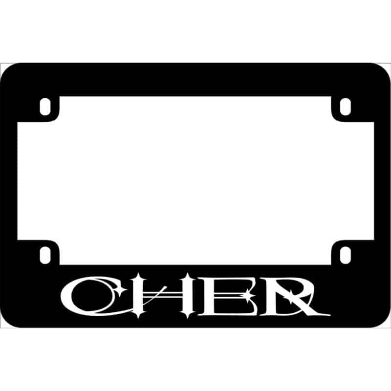 Cher Motorcycle License Frame