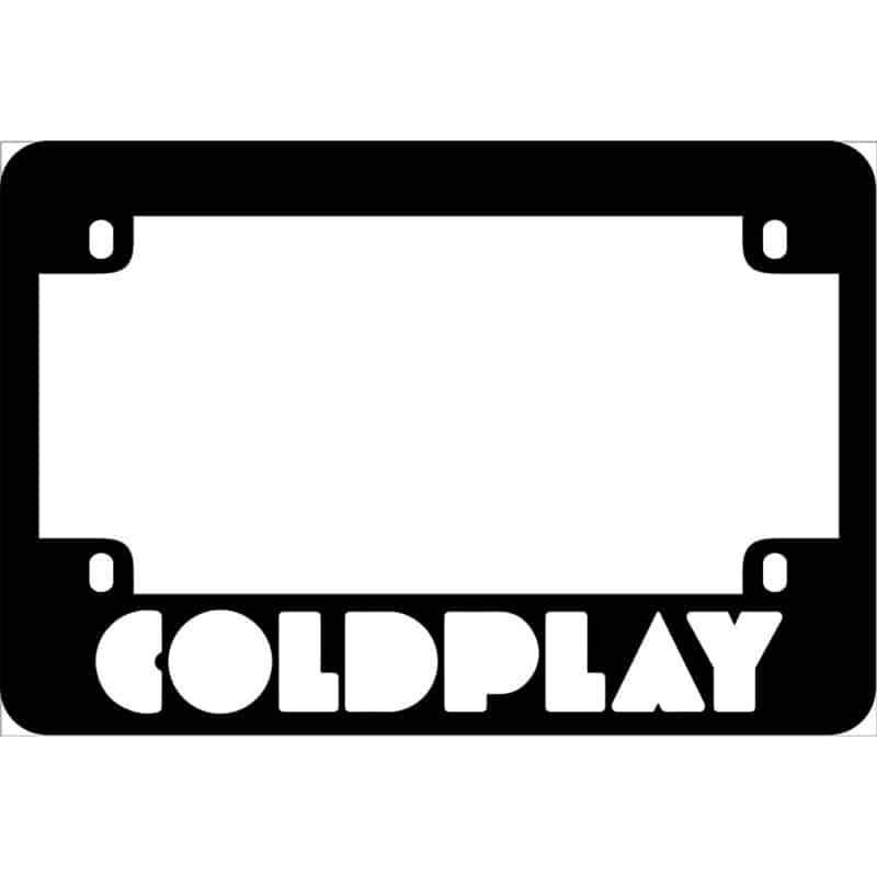 Coldplay Band Logo Motorcycle License Frame