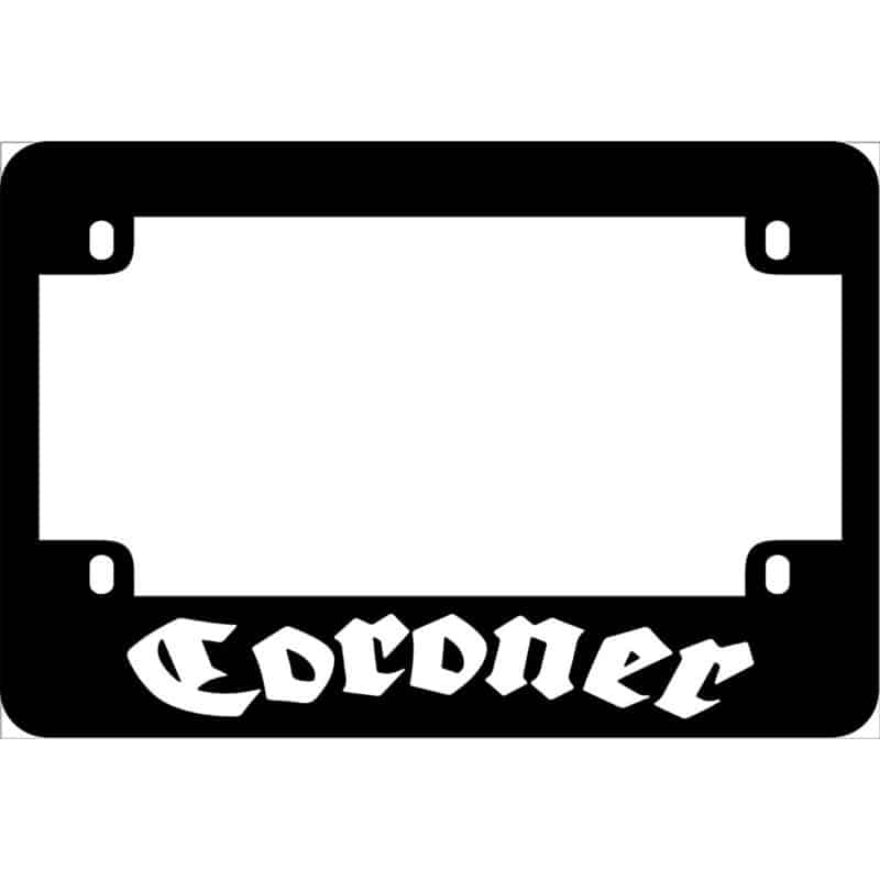 Coroner Logo Motorcycle License Frame