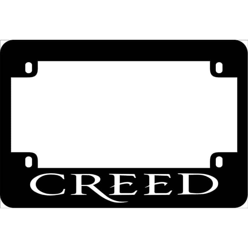 Creed Band Motorcycle License Frame