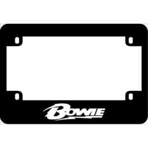 David Bowie Motorcycle License Frame