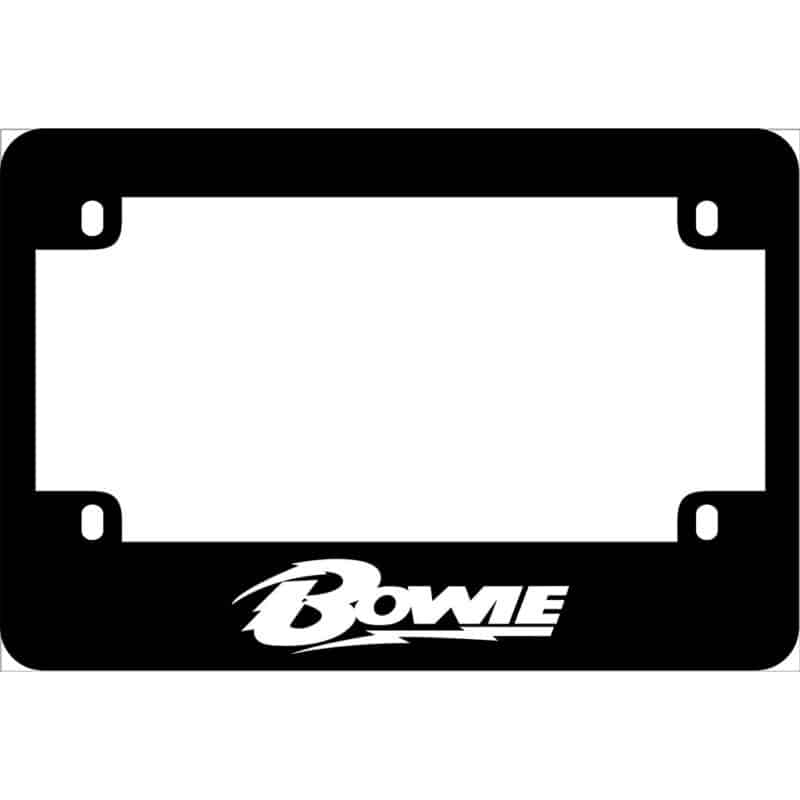 David Bowie Motorcycle License Frame