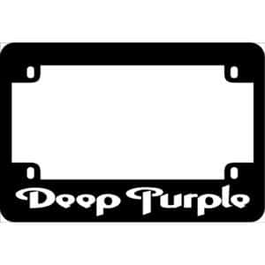 Deep Purple Motorcycle License Frame