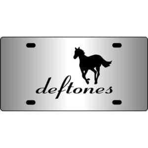 Deftones Pony Logo Mirror License Plate