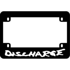 Discharge Band Motorcycle License Frame