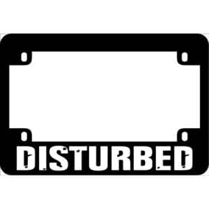 Disturbed Band Logo Motorcycle License Frame