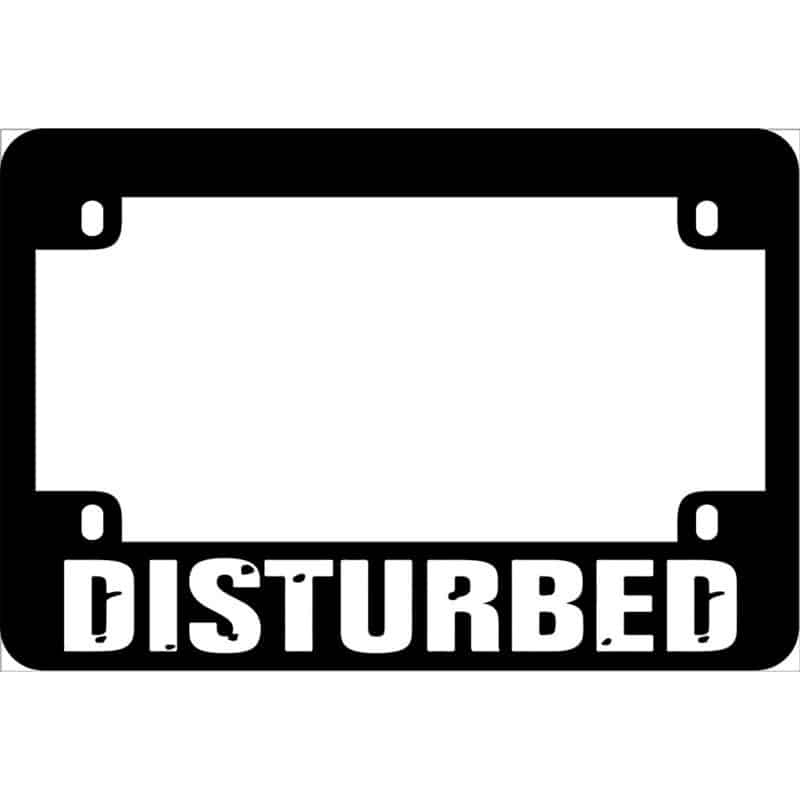 Disturbed Band Logo Motorcycle License Frame