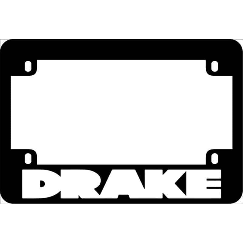 Drake Motorcycle License Frame