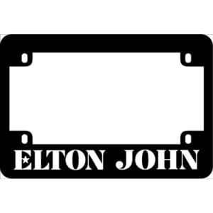 Elton John Motorcycle License Frame