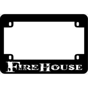 Firehouse Band Logo Motorcycle License Frame