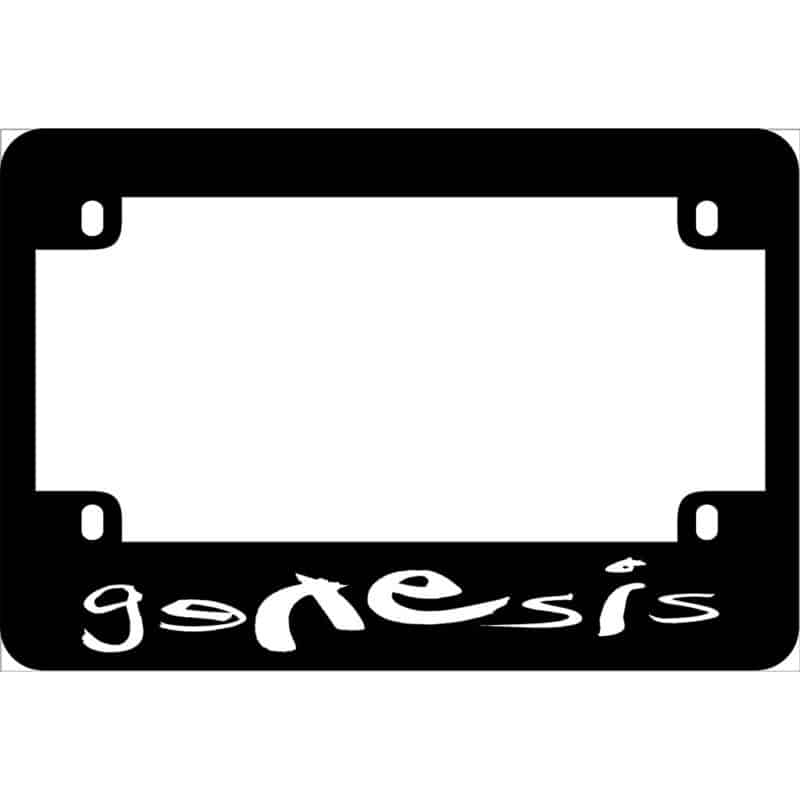 Genesis Band Logo Motorcycle License Frame