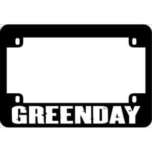 Green Day Band Logo Motorcycle License Frame