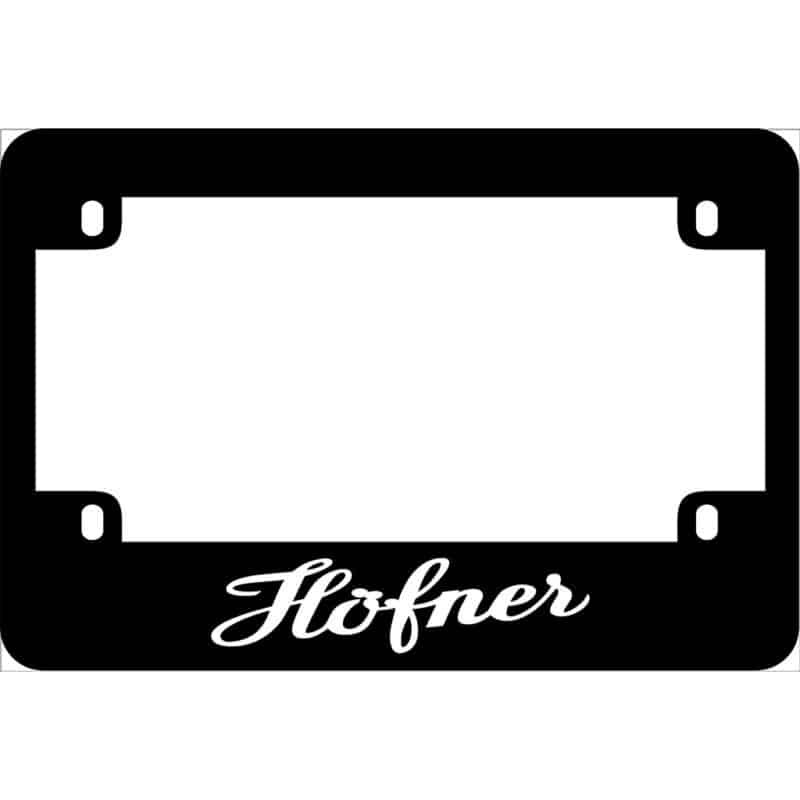 Hofner Guitars Motorcycle License Frame