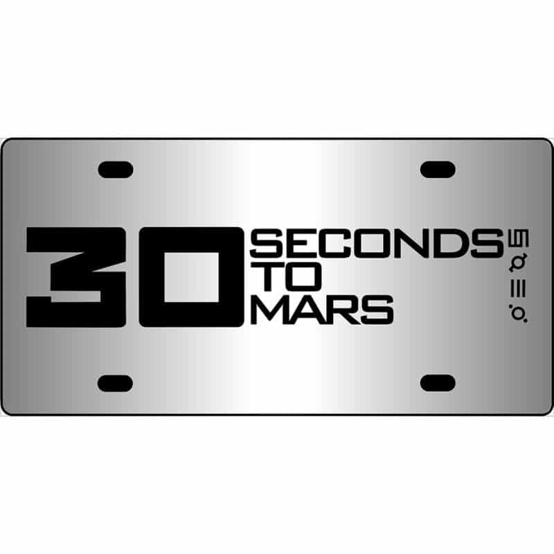 30 Seconds To Mars Mirror License Plate